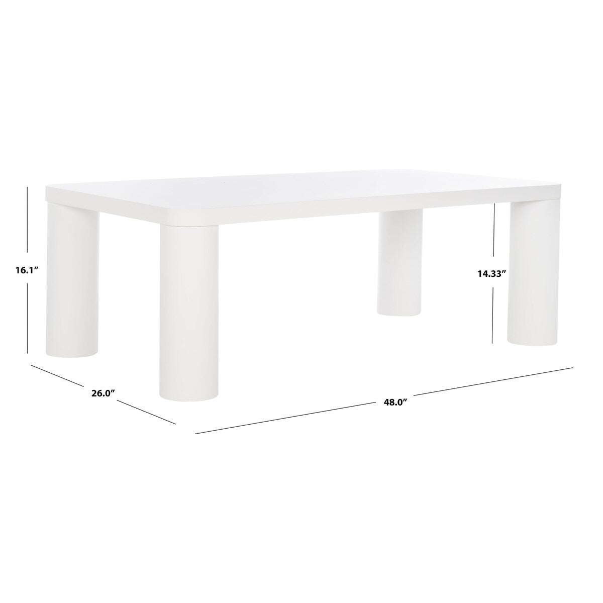 SAFAVIEH Home Aldous Rectangle Coffee Table - 48Wx26Dx16H