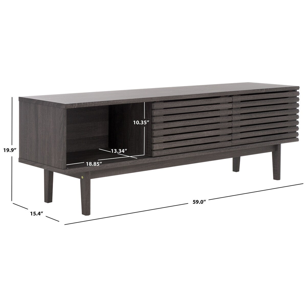 SAFAVIEH Home Aricia Large 2 Door Media Stand - 59Wx15Dx20H