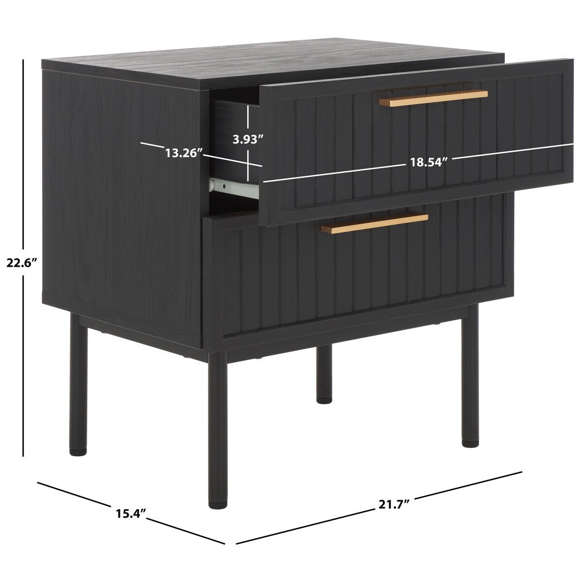 SAFAVIEH Home Axelle 2 Drawer Nightstand