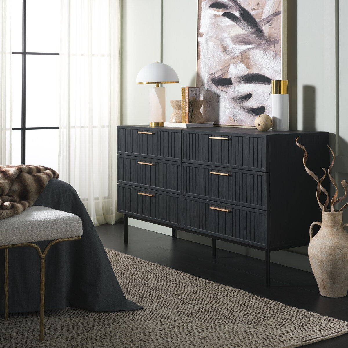 SAFAVIEH Home Axelle 6 Drawer Dresser