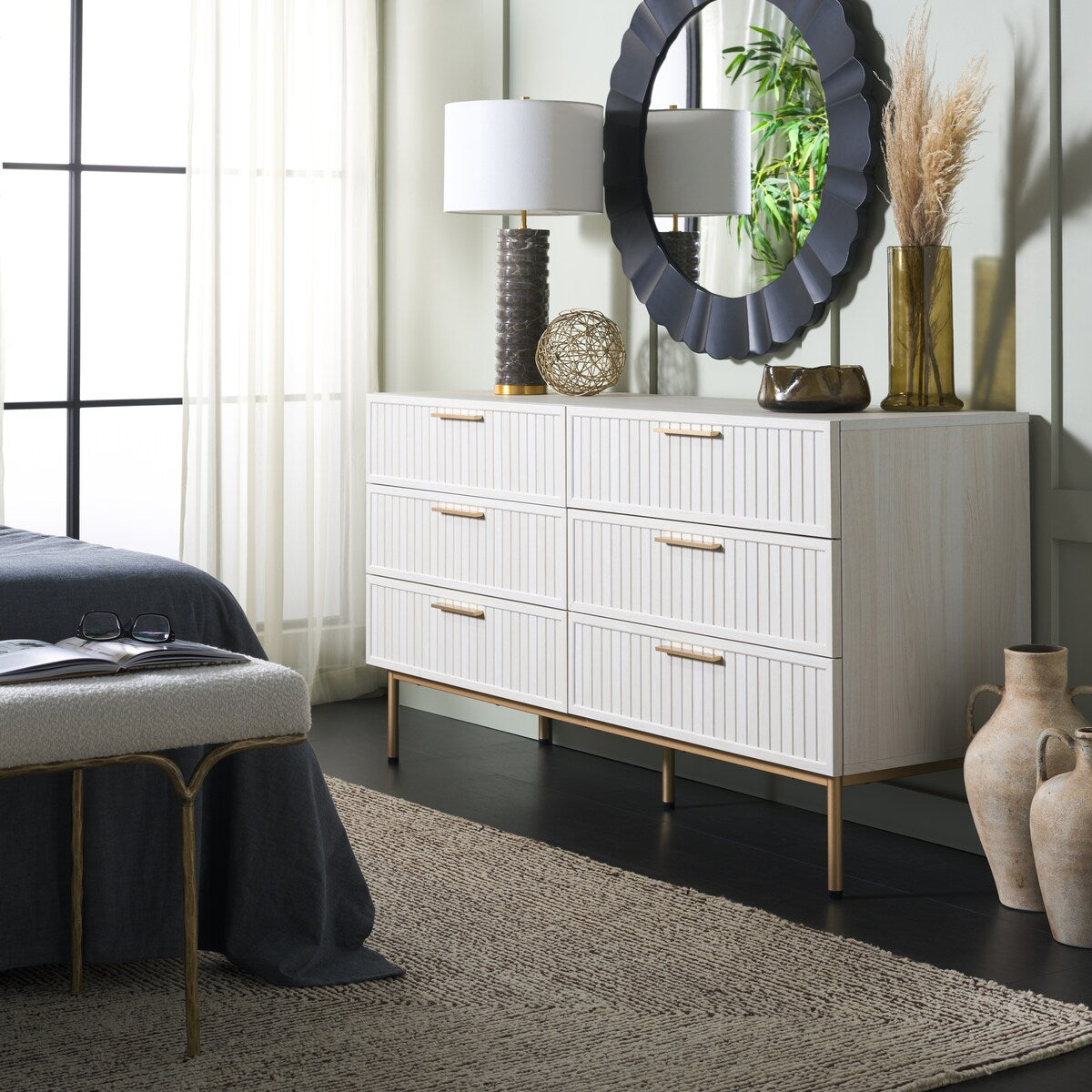 SAFAVIEH Home Axelle 6 Drawer Dresser