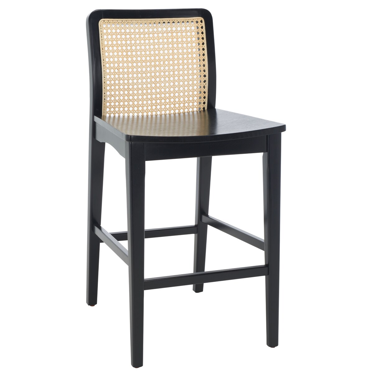 SAFAVIEH Home Benicio 25-inch Rattan Counter Stool [SET of 2] - 19Wx22Dx38H