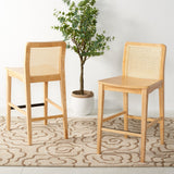 SAFAVIEH Home Benicio 25-inch Rattan Counter Stool [SET of 2] - 19Wx22Dx38H