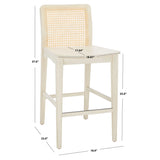 SAFAVIEH Home Benicio 25-inch Rattan Counter Stool [SET of 2] - 19Wx22Dx38H