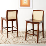 SAFAVIEH Home Benicio 25-inch Rattan Counter Stool [SET of 2] - 19Wx22Dx38H