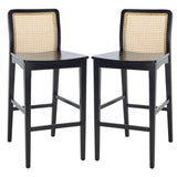 SAFAVIEH Home Benicio 29-inch Rattan Bar Stool [SET of 2] - 19Wx23Dx42H