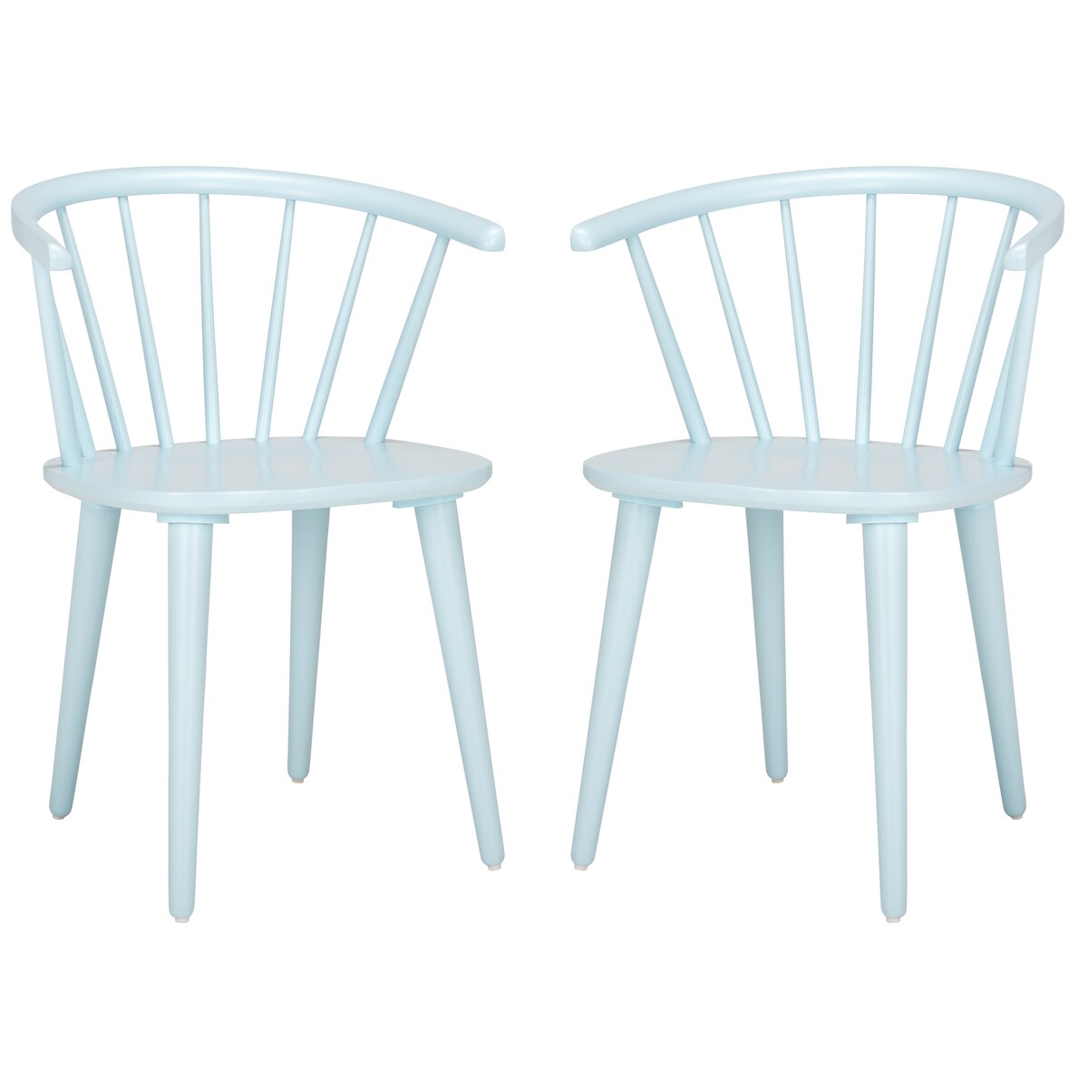 SAFAVIEH Home Blanchard 18-inch Curved Spindle Side Chair [SET of 2] - 21Wx21Dx30H