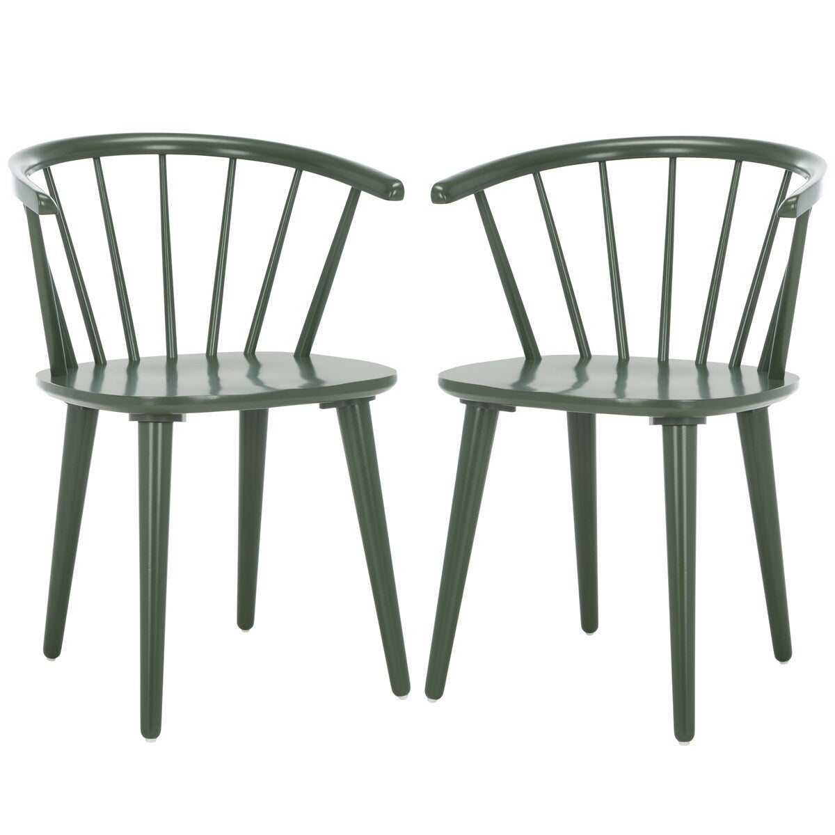 SAFAVIEH Home Blanchard 18-inch Curved Spindle Side Chair [SET of 2] - 21Wx21Dx30H