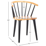 SAFAVIEH Home Blanchard 18-inch Curved Spindle Side Chair [SET of 2] - 21Wx21Dx30H