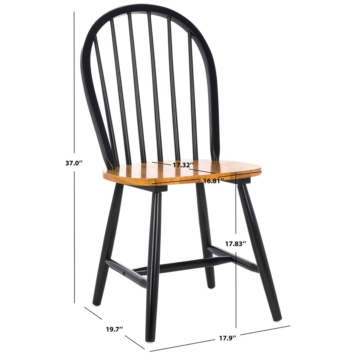 SAFAVIEH Home Camden 18-inch Spindle Back Dining Chair [SET of 2] - 18Wx20Dx37H