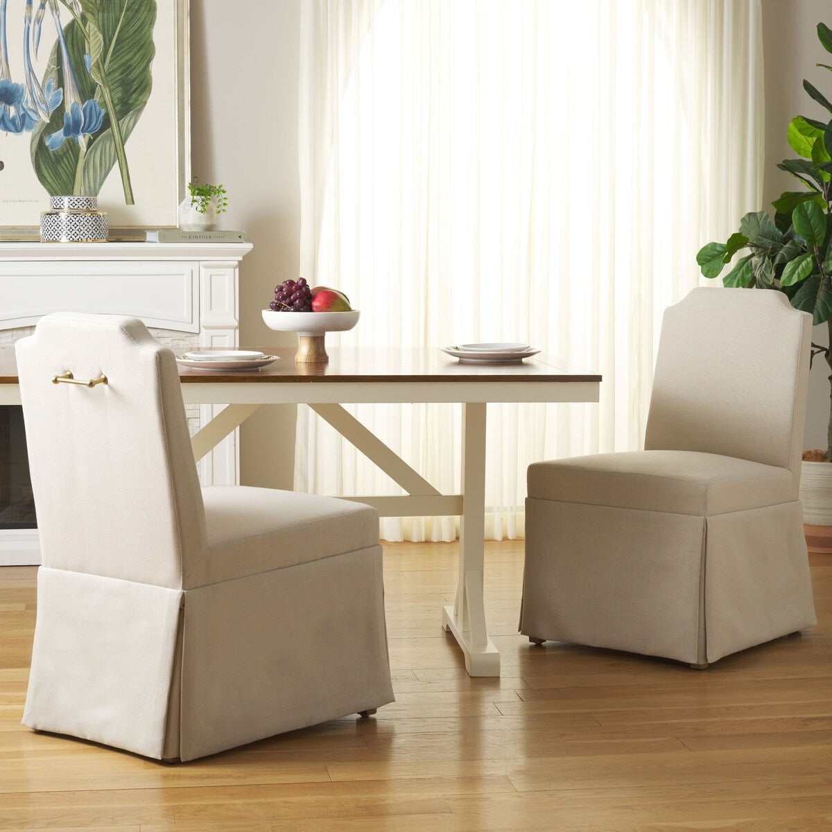 SAFAVIEH Home Clarste 19-inch Dining Chair [SET of 2] - 22Wx25Dx34H