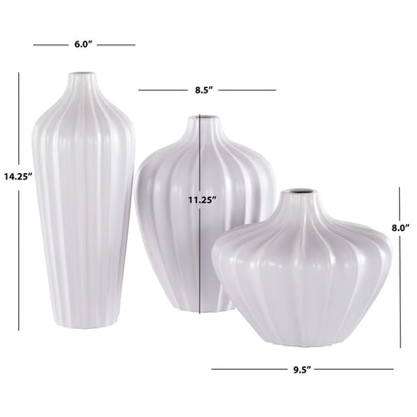 SAFAVIEH Home Clea Ceramic Vase [SET of 3] - 10Wx10Dx14H