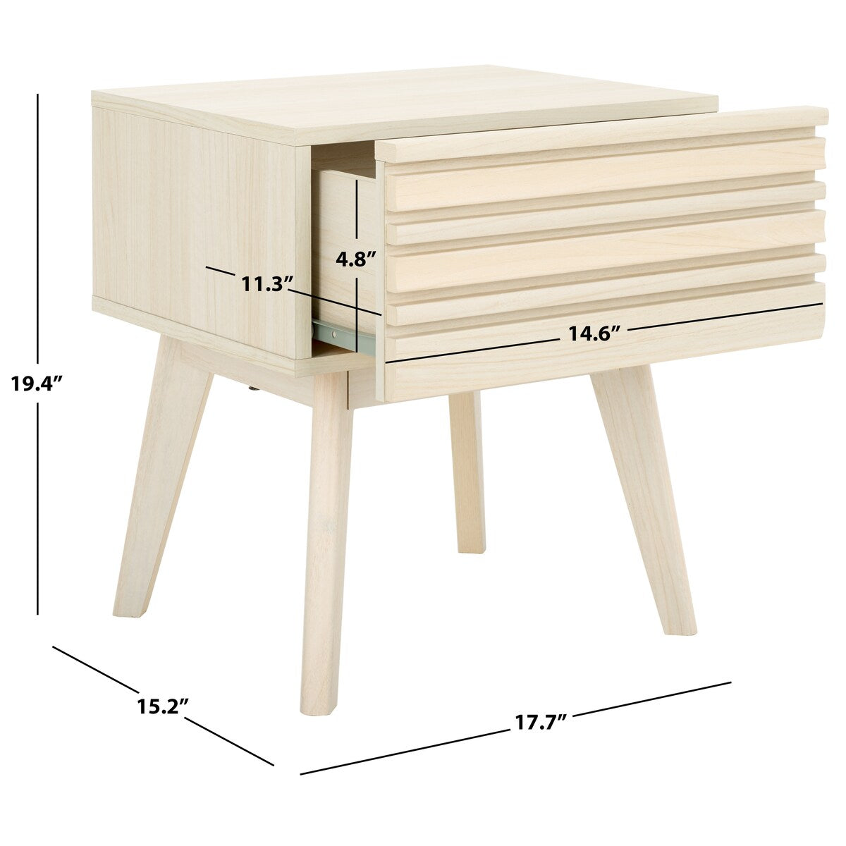 SAFAVIEH Home Esma 1 Drawer Nightstand.