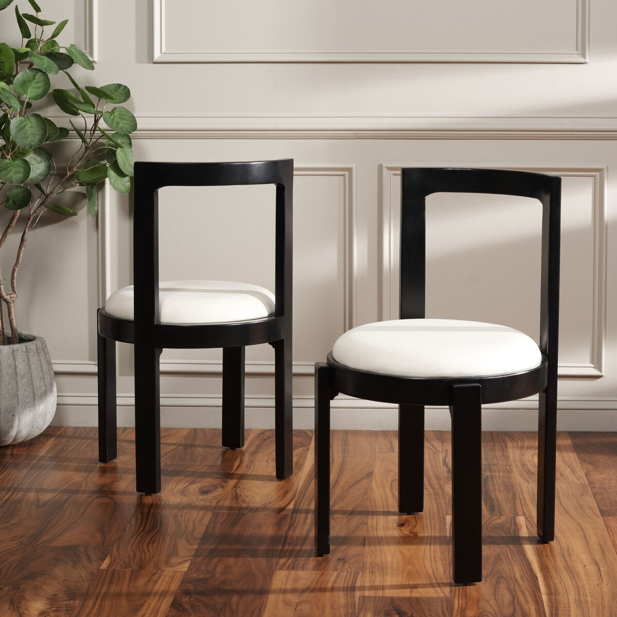 SAFAVIEH Home Estes 19-inch Round Dining Chair [SET of 2] - 20Wx21Dx33H