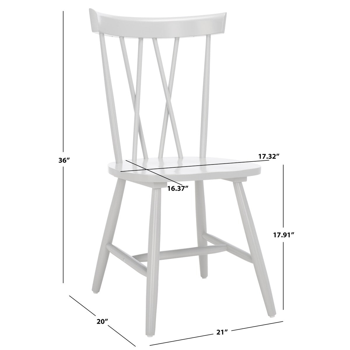 SAFAVIEH Home Friar 18-inch Dining Chair [SET of 2] - 21Wx20Dx36H