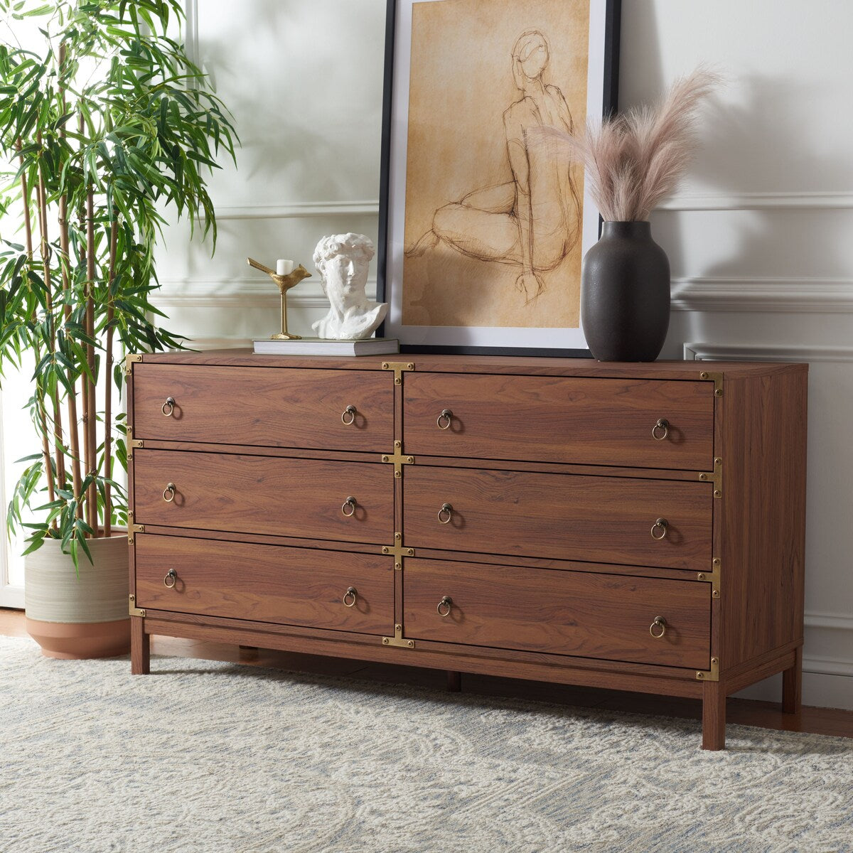 SAFAVIEH Home Galio 6 Drawer Chest