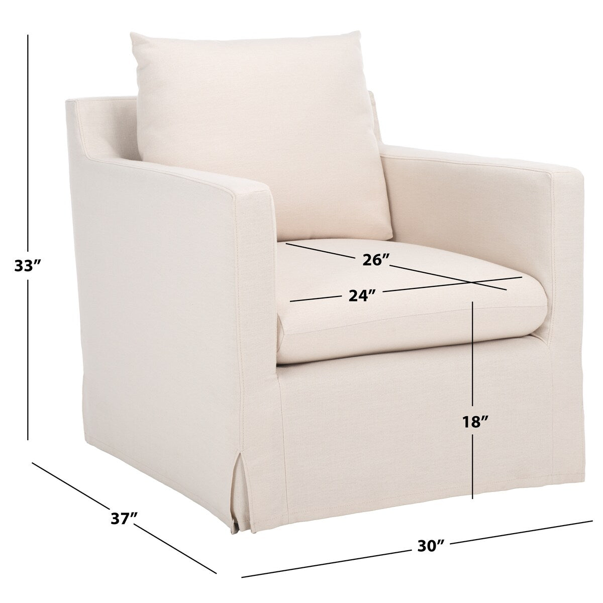 SAFAVIEH Home Hadara Swivel Accent Chair - 30Wx38Dx34H