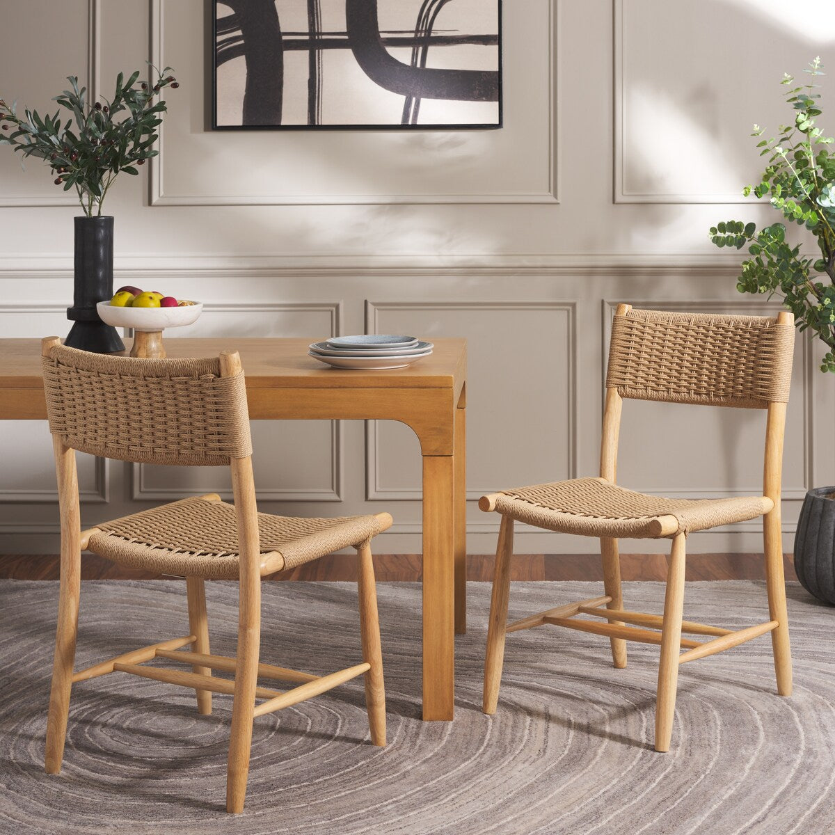 SAFAVIEH Home Hylos 17-inch Rope Dining Chair [SET of 2] - 20Wx22Dx34H