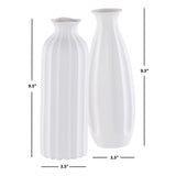 SAFAVIEH Home Ilsa Ceramic Vase [SET of 2] - 4Wx4Dx10H