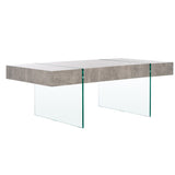 SAFAVIEH Home Jacob Rectangular Glass Leg Modern Coffee Table - 43Wx24Dx16H