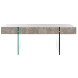 SAFAVIEH Home Jacob Rectangular Glass Leg Modern Coffee Table - 43Wx24Dx16H