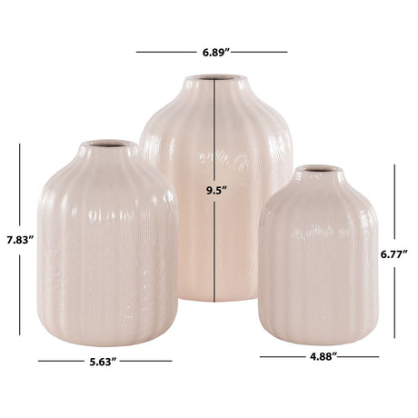 SAFAVIEH Home Joss Ceramic Vase [SET of 3] - 7Wx6Dx10H