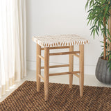 SAFAVIEH Home Kaleo 24-inch Woven Leather Counter Stool - 19Wx15Dx24H