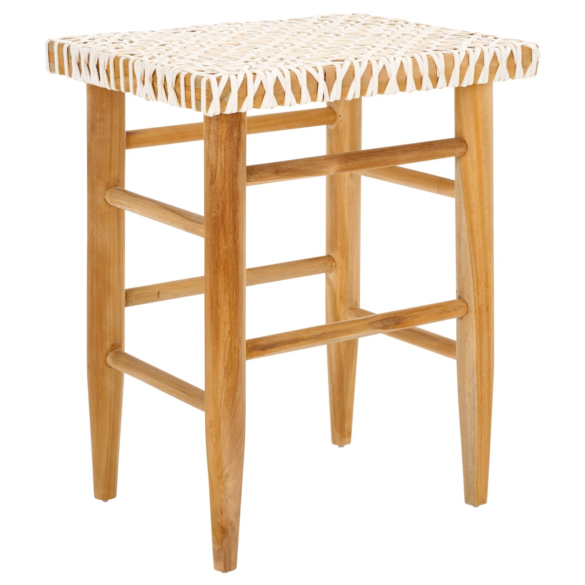 SAFAVIEH Home Kaleo 24-inch Woven Leather Counter Stool - 19Wx15Dx24H