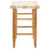 SAFAVIEH Home Kaleo 24-inch Woven Leather Counter Stool - 19Wx15Dx24H