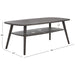 SAFAVIEH Home Karou 2 Tier Coffee Table - 43Wx22Dx17H