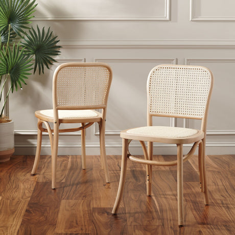 SAFAVIEH Home Keiko 18-inch Cane Dining Side Chair [SET of 2] - 18Wx20Dx32H