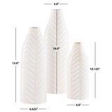 SAFAVIEH Home Lovetta Ceramic Vase [SET of 3] - 5Wx5Dx16H