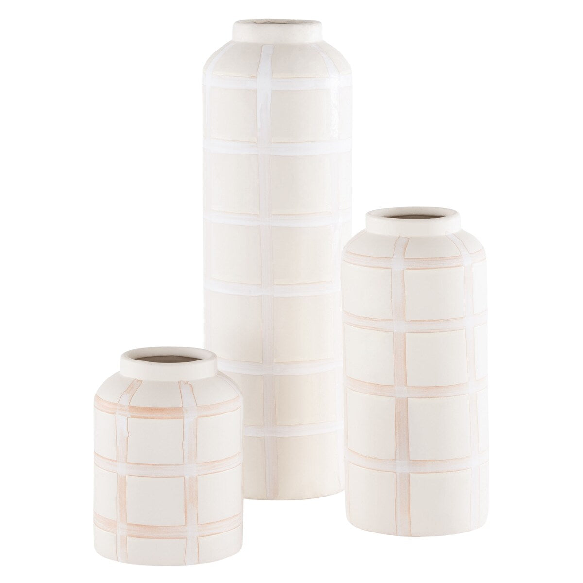 SAFAVIEH Home Luette Ceramic Vase [SET of 3] - 5Wx5Dx15H