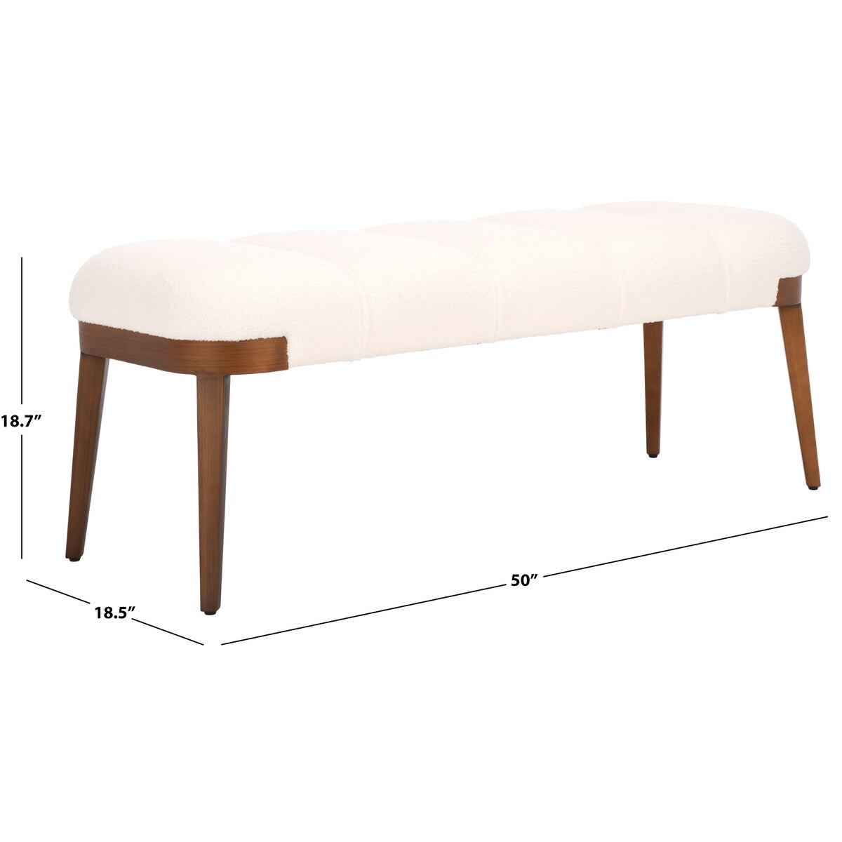 SAFAVIEH Home Maila Bench - 50Wx19Dx19H