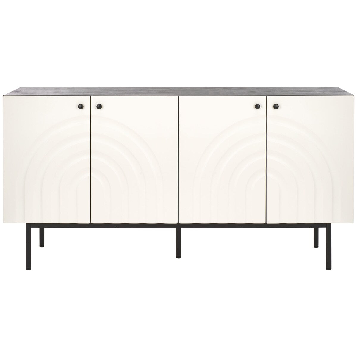 SAFAVIEH Home Mayln 4 Door Sideboard/Mediastand - 63Wx18Dx32H