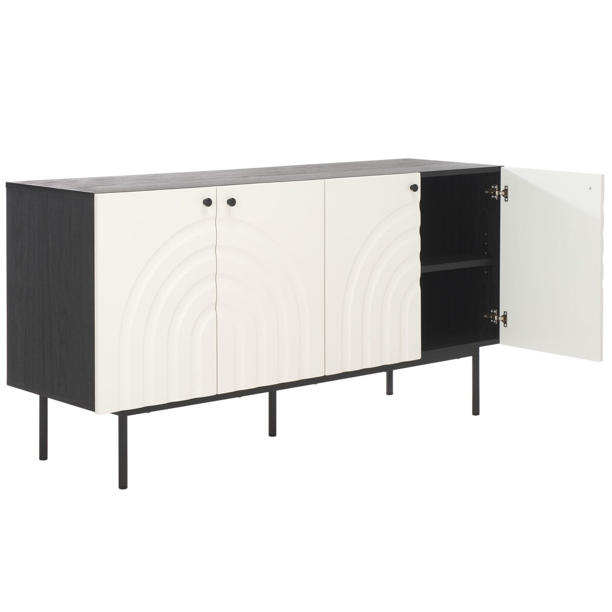 SAFAVIEH Home Mayln 4 Door Sideboard/Mediastand - 63Wx18Dx32H