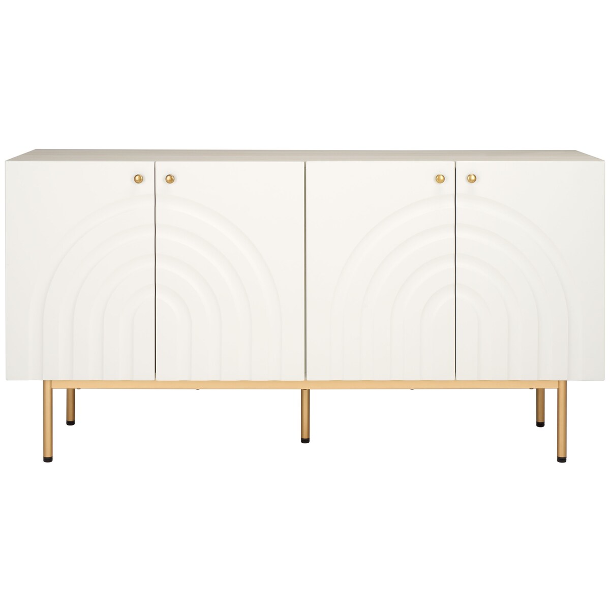 SAFAVIEH Home Mayln 4 Door Sideboard/Mediastand - 63Wx18Dx32H