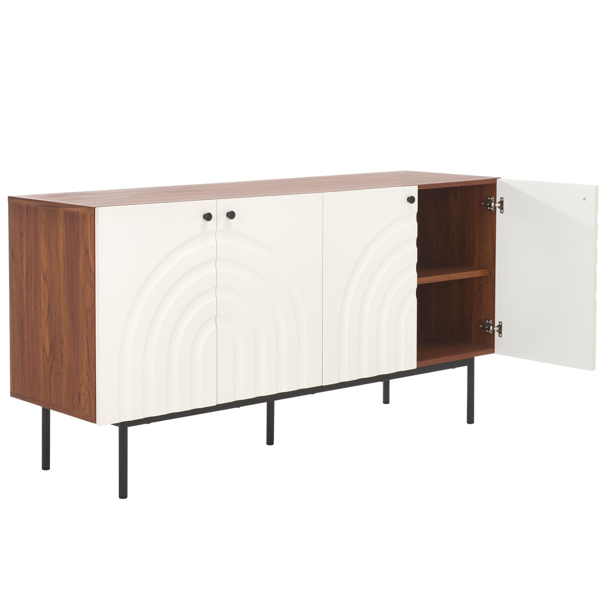 SAFAVIEH Home Mayln 4 Door Sideboard/Mediastand - 63Wx18Dx32H