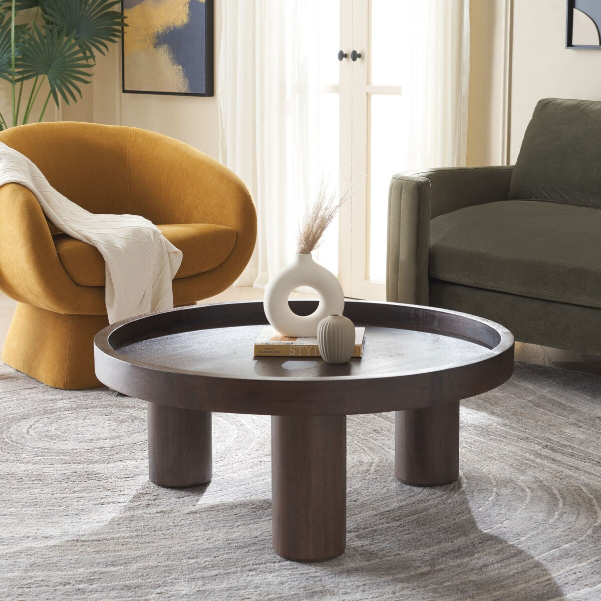 SAFAVIEH Home Meek 3 Leg Round Coffee Table - 36Wx36Dx15H