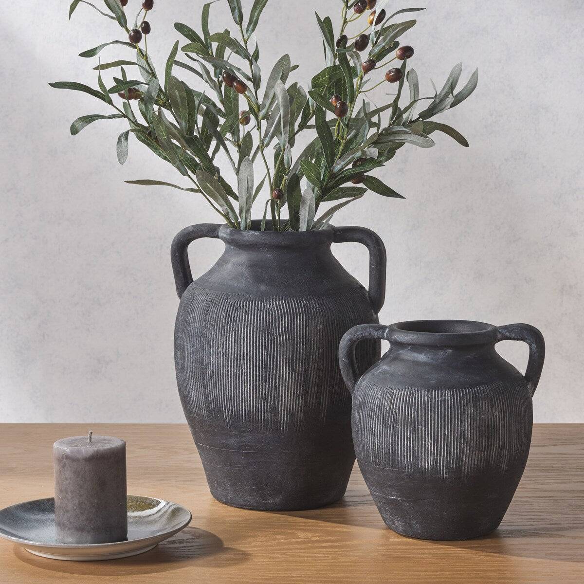 SAFAVIEH Home Mira Stoneware Vase [SET of 2] - 9Wx9Dx12H