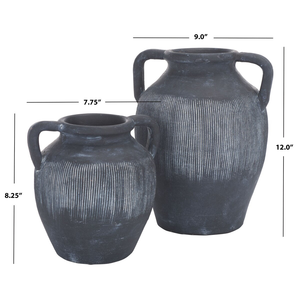 SAFAVIEH Home Mira Stoneware Vase [SET of 2] - 9Wx9Dx12H