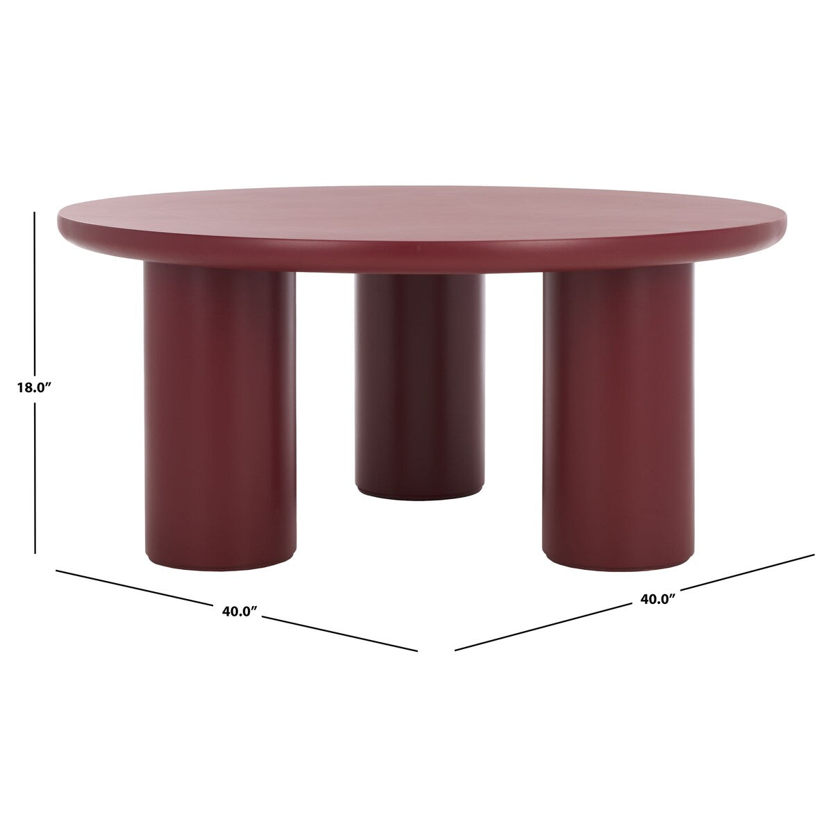 SAFAVIEH Home Mork 3 Leg Round Coffee Table - 40Wx40Dx18H