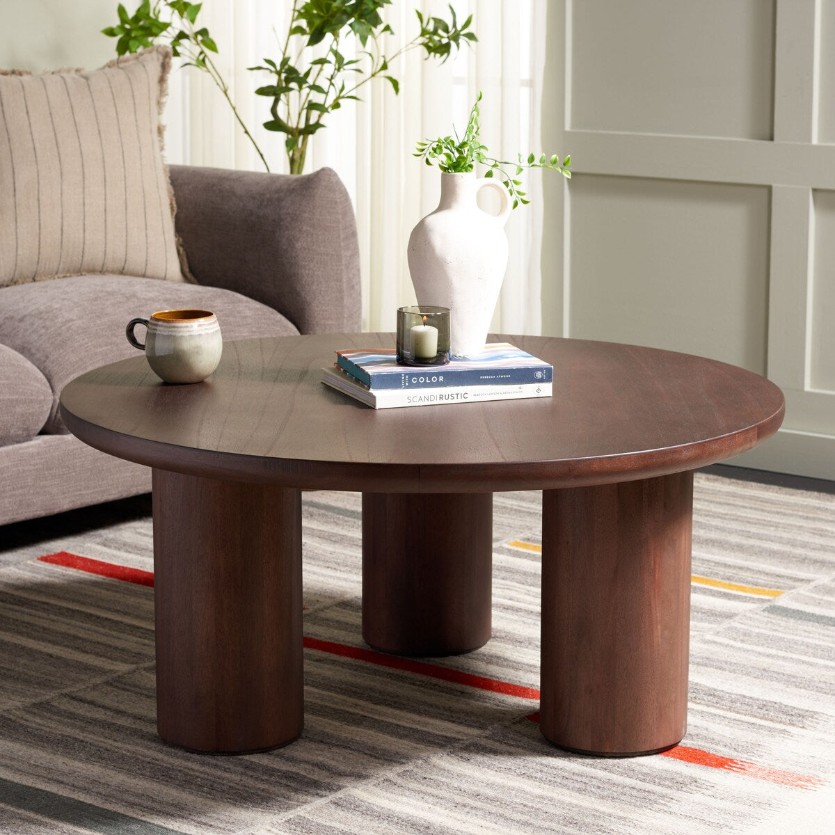 SAFAVIEH Home Mork 3 Leg Round Coffee Table - 40Wx40Dx18H