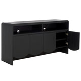 SAFAVIEH Home Narine 4 Door 2 Shelf Sideboard/Media Stand. - 61Wx18Dx32H