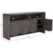 SAFAVIEH Home Narine 4 Door 2 Shelf Sideboard/Media Stand. - 61Wx18Dx32H