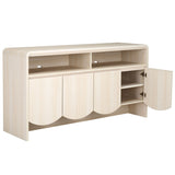 SAFAVIEH Home Narine 4 Door 2 Shelf Sideboard/Media Stand. - 61Wx18Dx32H