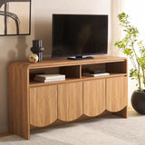 SAFAVIEH Home Narine 4 Door 2 Shelf Sideboard/Media Stand. - 61Wx18Dx32H