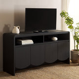 SAFAVIEH Home Narine 4 Door 2 Shelf Sideboard/Media Stand. - 61Wx18Dx32H