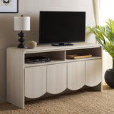 SAFAVIEH Home Narine 4 Door 2 Shelf Sideboard/Media Stand. - 61Wx18Dx32H