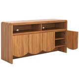 SAFAVIEH Home Narine 4 Door 2 Shelf Sideboard/Media Stand. - 61Wx18Dx32H